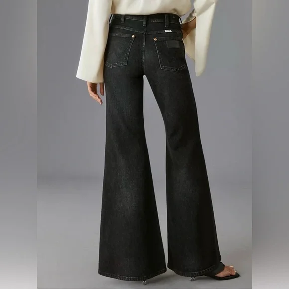 Wrangler Dark Gray Flare Jeans 32 - Picture 2 of 7
